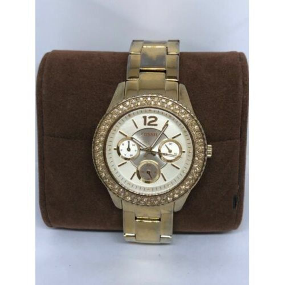 Fossil ES3588 Stella Women's Gold Stainless Steel Analog Dial Quartz Watch Bb556